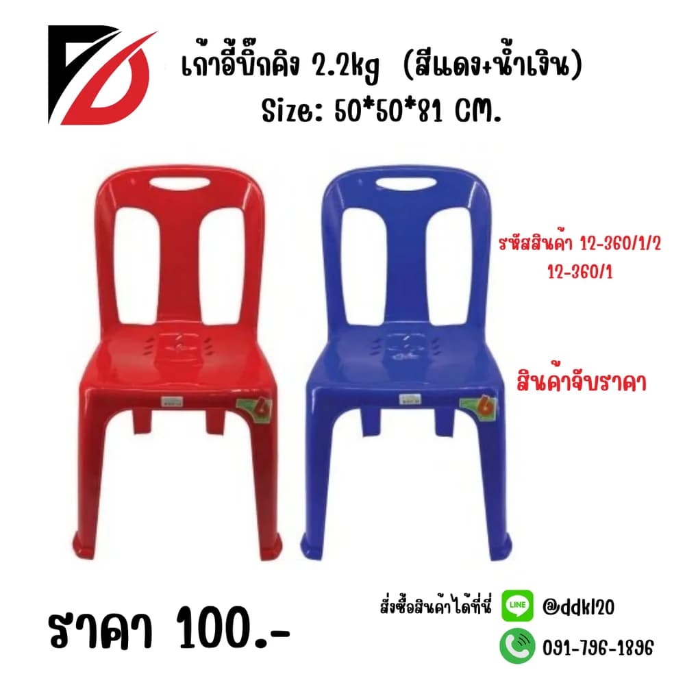 เก้าอี้บิ๊กคิง 2.2kg (สีน้ำเงิน) 1