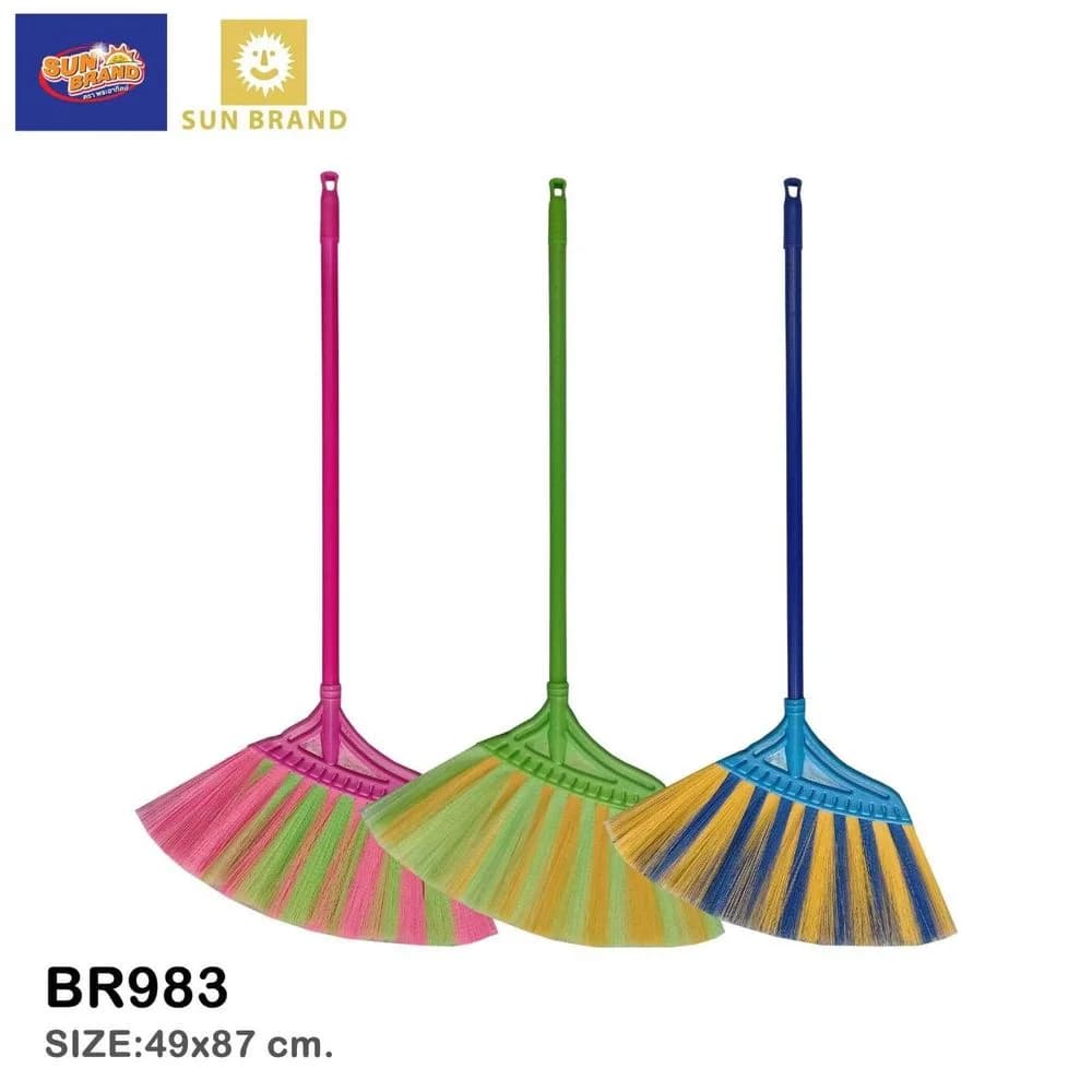 ไม้กวาดพลาสติกขน PET (ขน 2 สี) BR983/2 1