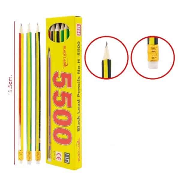 ดินสอไม้ 5500 HB (กล่องแหลือง) 9607